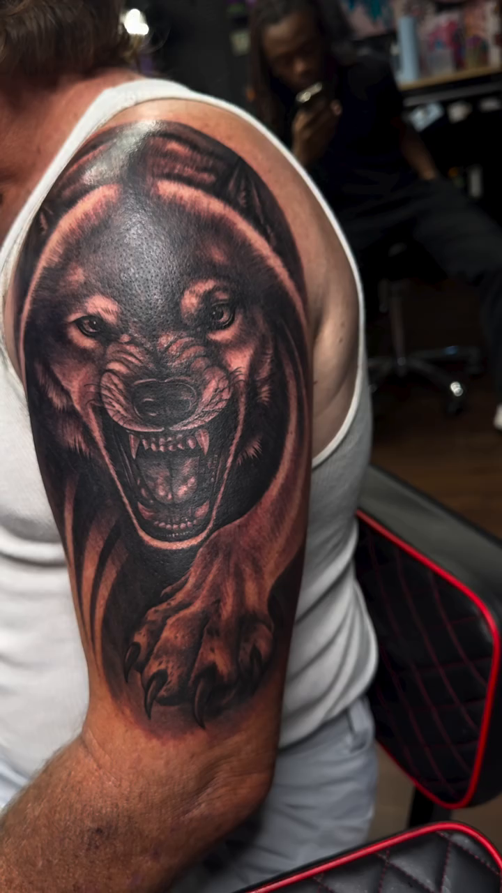 Tattoo by @bonefaceink — realism, black_and_grey
