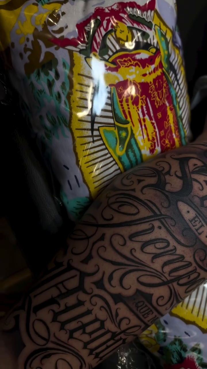 Tattoo by @smukonetattoos — lettering_script, chicano