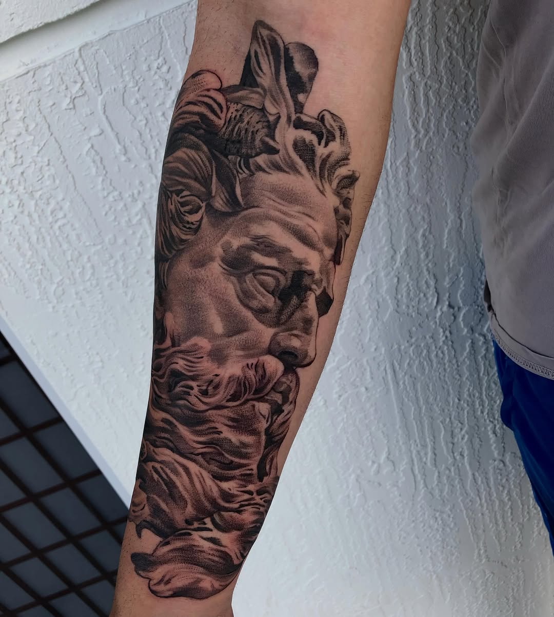 Tattoo by @cv__tattoo — realism, black_and_grey