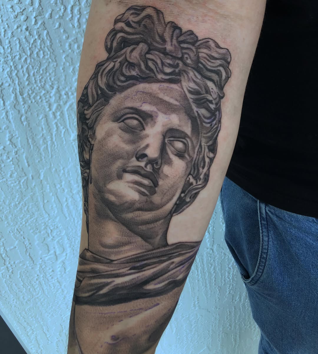 Tattoo by @cv__tattoo — realism, black_and_grey