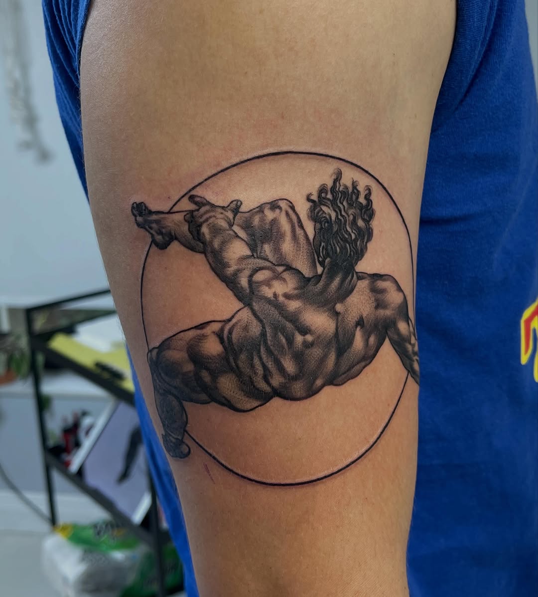 Tattoo by @cv__tattoo — realism, black_and_grey