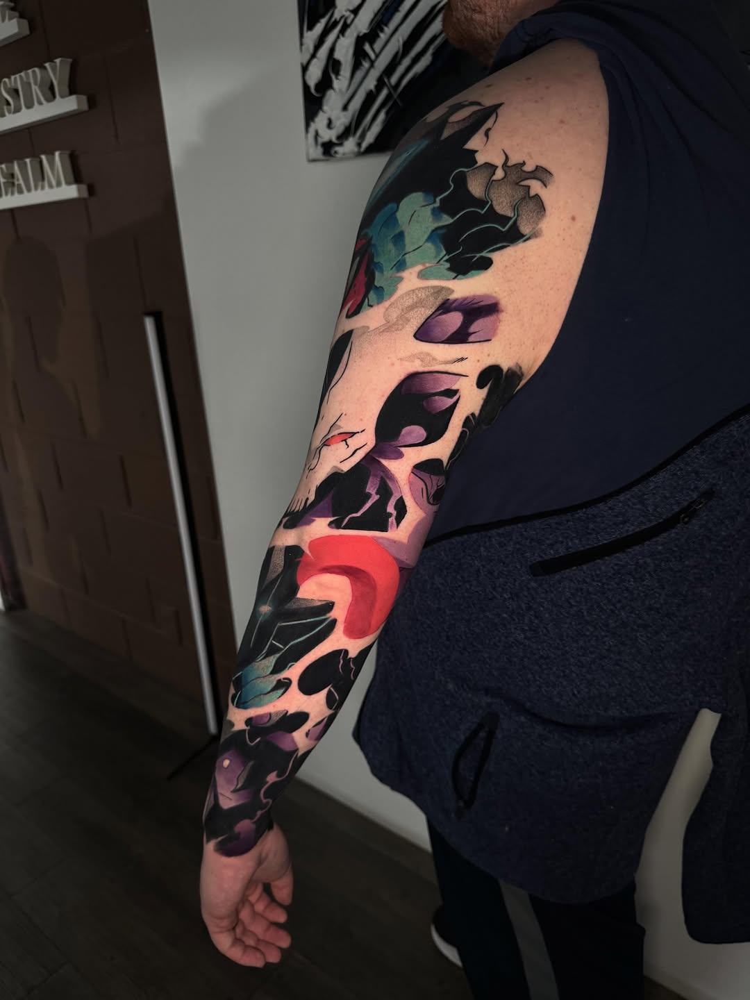 Tattoo by @rustik_uno — trash_polka, blackwork