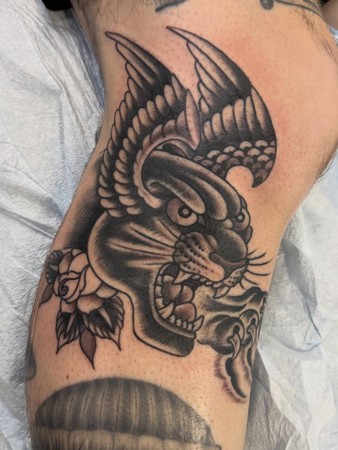 Tattoo by @benkarnofsky — american_traditional, black_and_grey