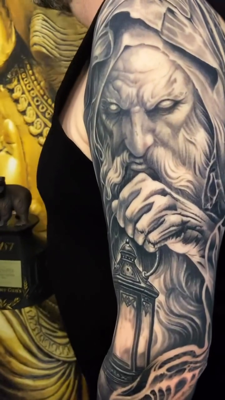 Tattoo by @davenazgul β realism, black_and_grey