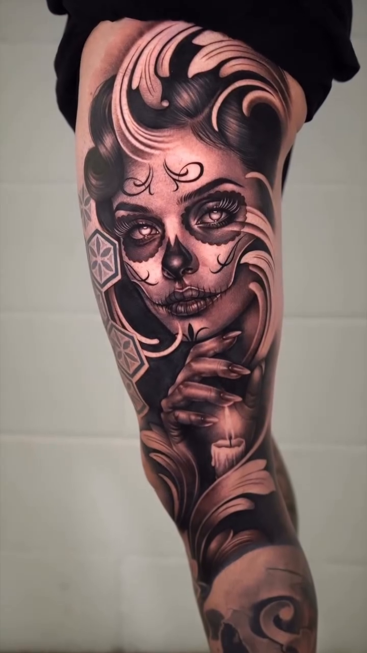 Tattoo by @anareyestattoos โ black_and_grey, realism