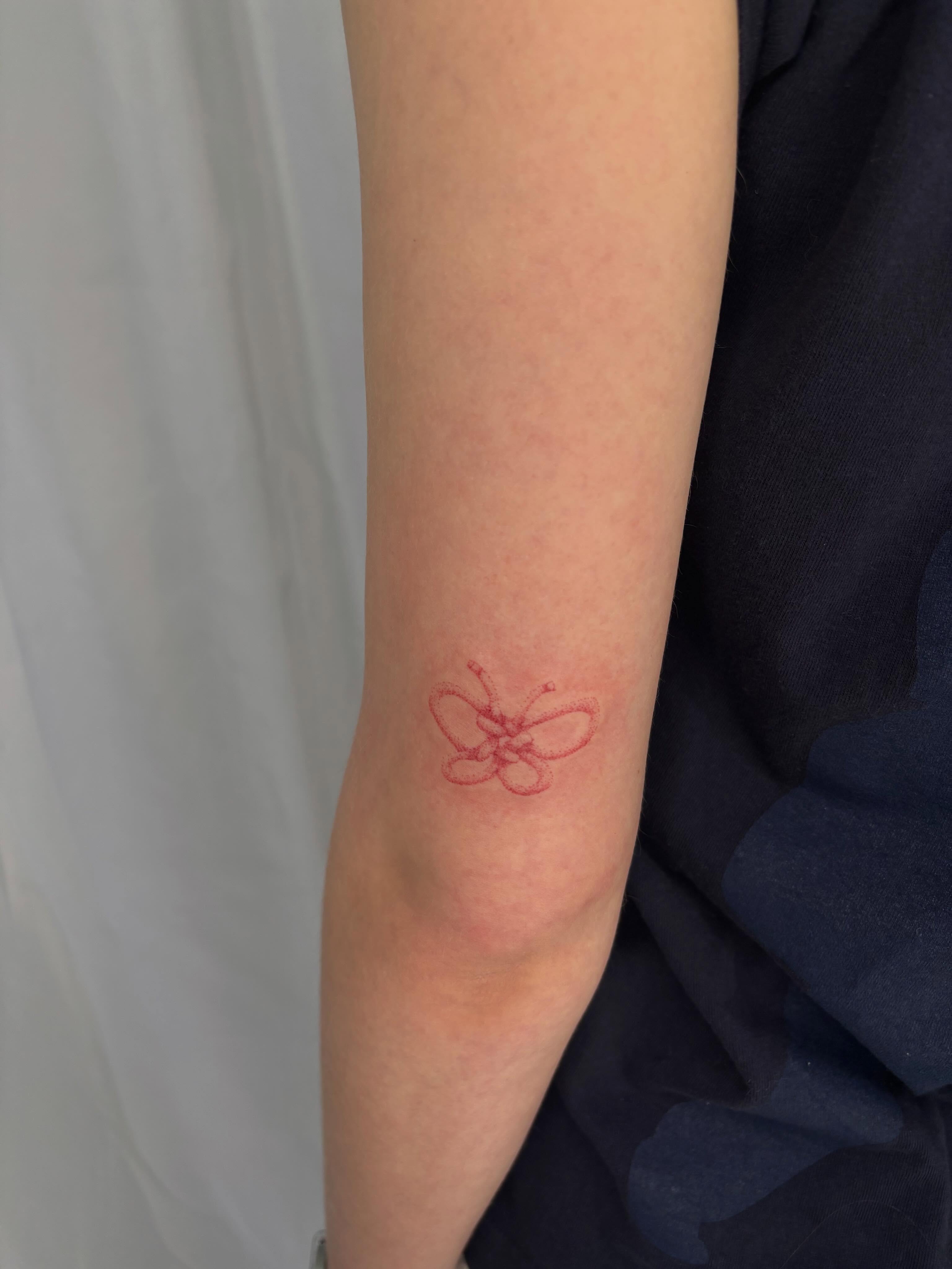 Butterfly geometric tattoo on the forearm by sabrina ✿ ◔ ں ◔ ✿ san francisco tattoo!