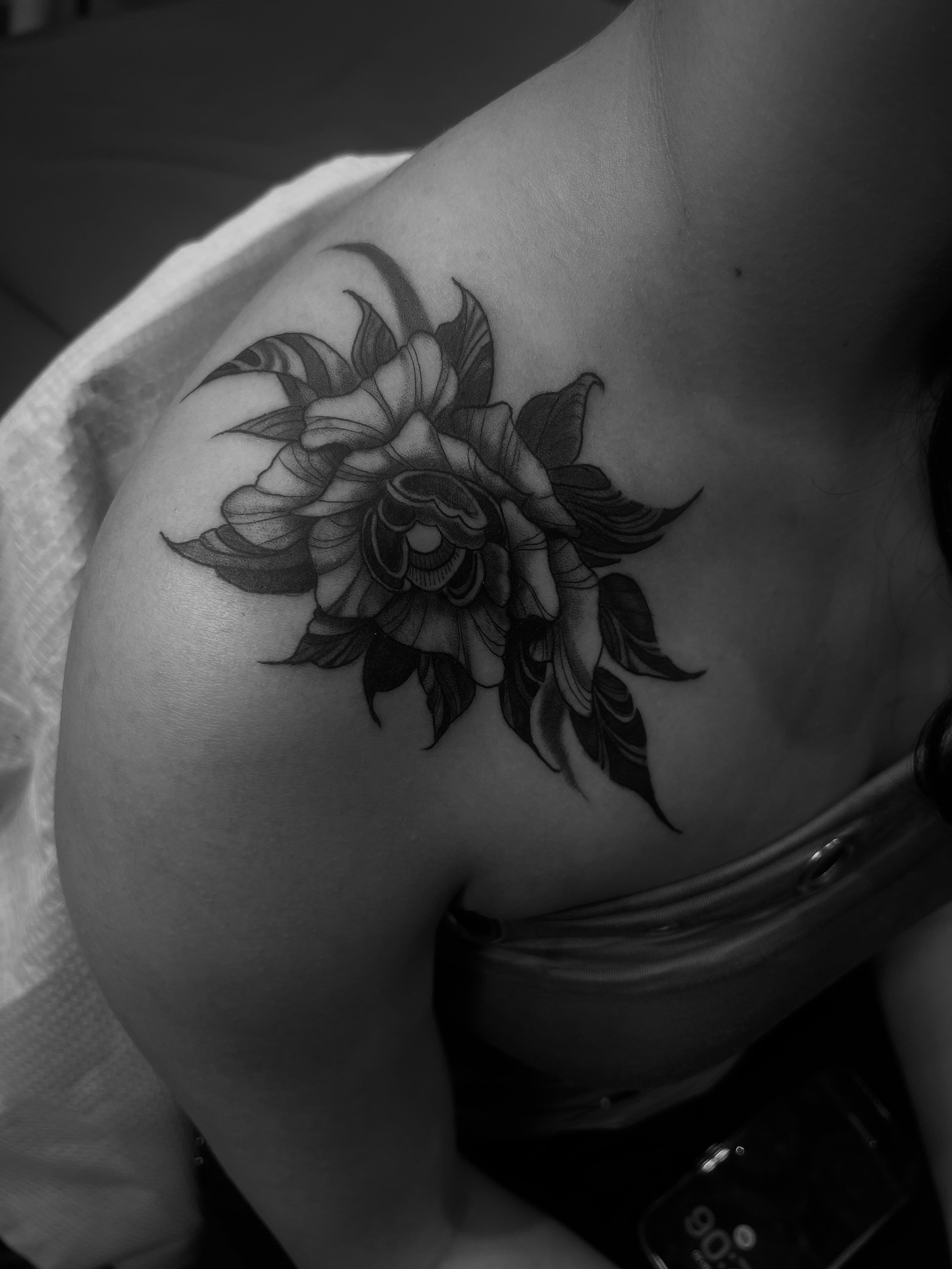 Tattoo by @lucky.u.tattoo โ black_and_grey
