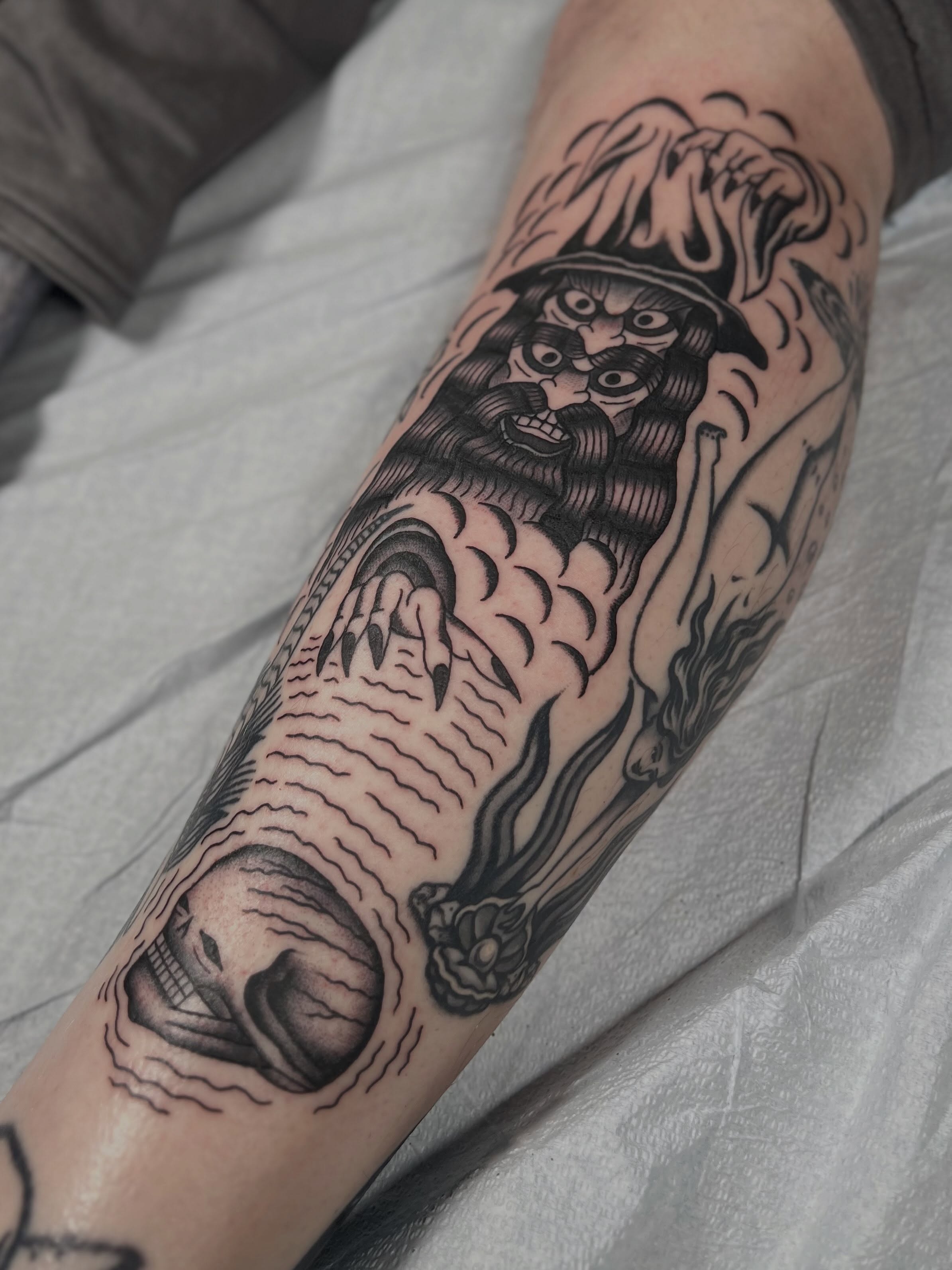 Tattoo by @david_tattselhoff — american_traditional, black_and_grey