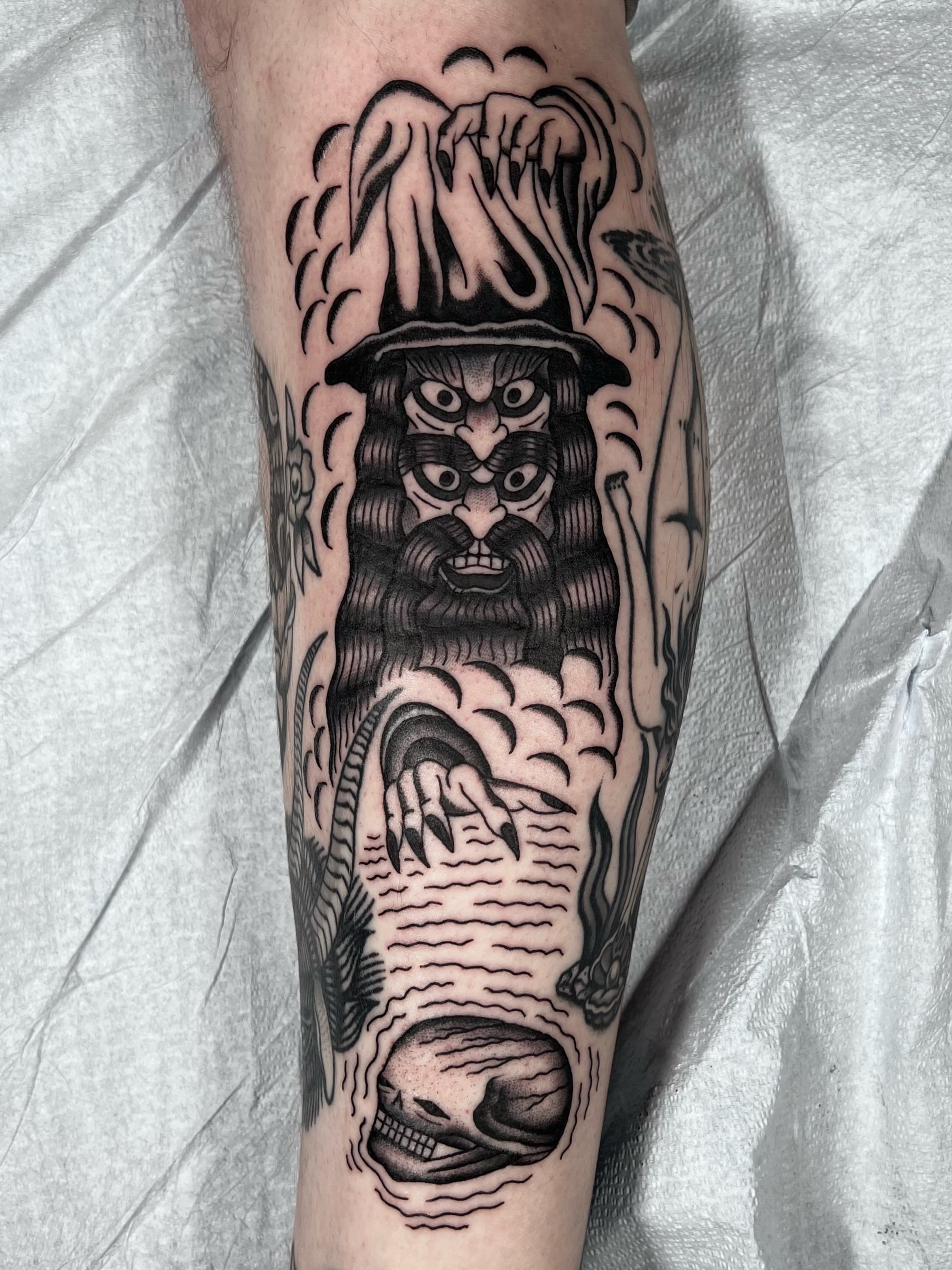 Tattoo by @david_tattselhoff — black_and_grey, japanese_irezumi