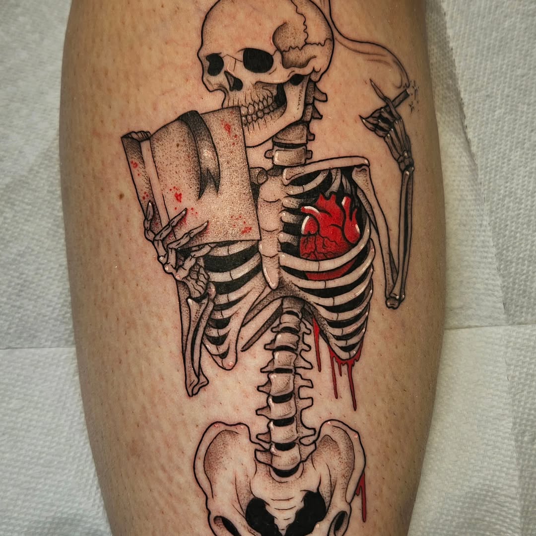 Tattoo by @courtlynblissink — dark_realism, black_and_grey