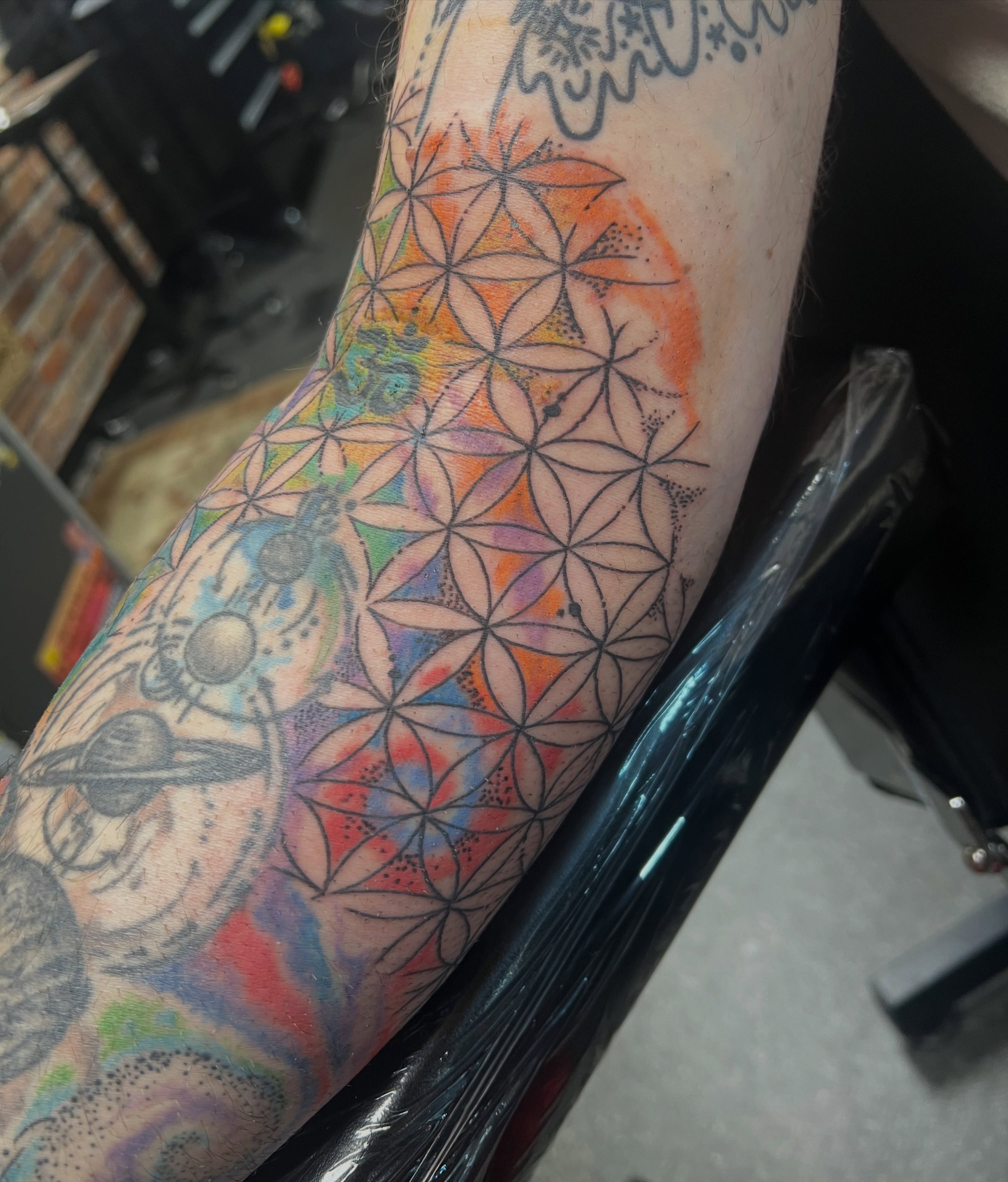 Tattoo by @natalies_tatties — geometric, dotwork