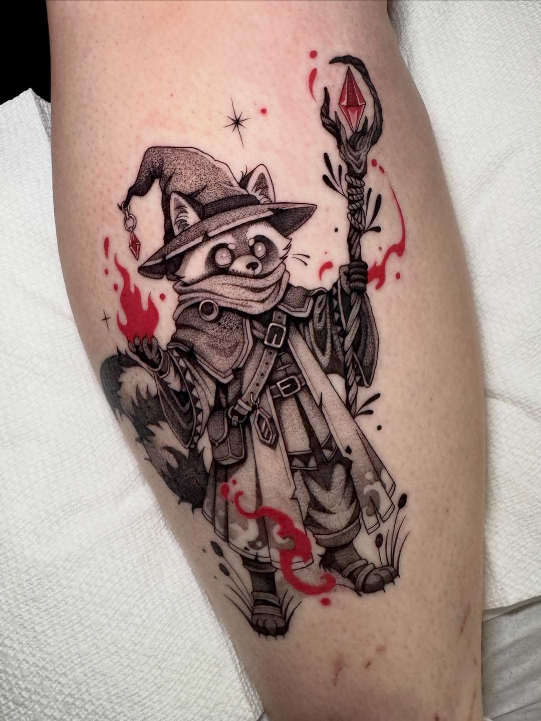 Tattoo by @mochitats — illustrative, black_and_grey