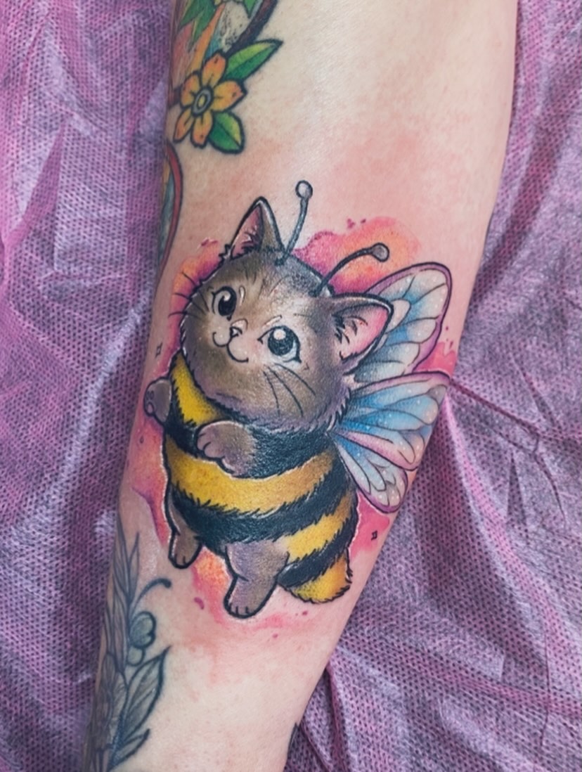 Tattoo by @wariospeedwagon — watercolor