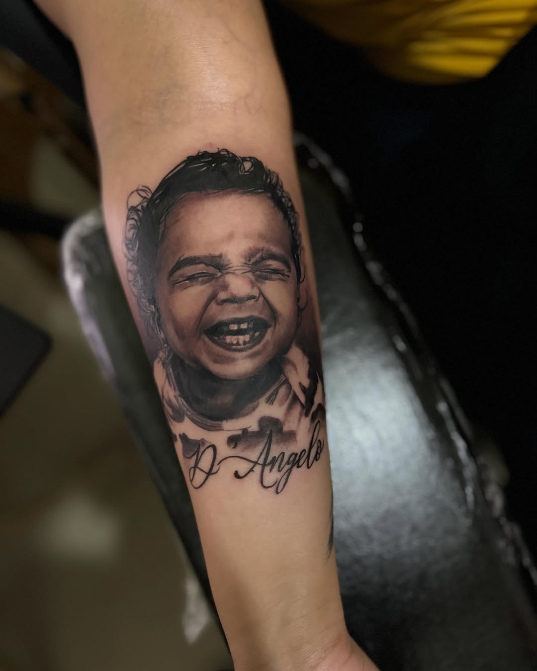 Tattoo by @tatt2ant — realism, lettering_script