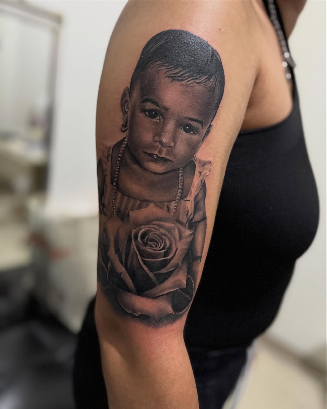 Tattoo by @tatt2ant — realism, black_and_grey