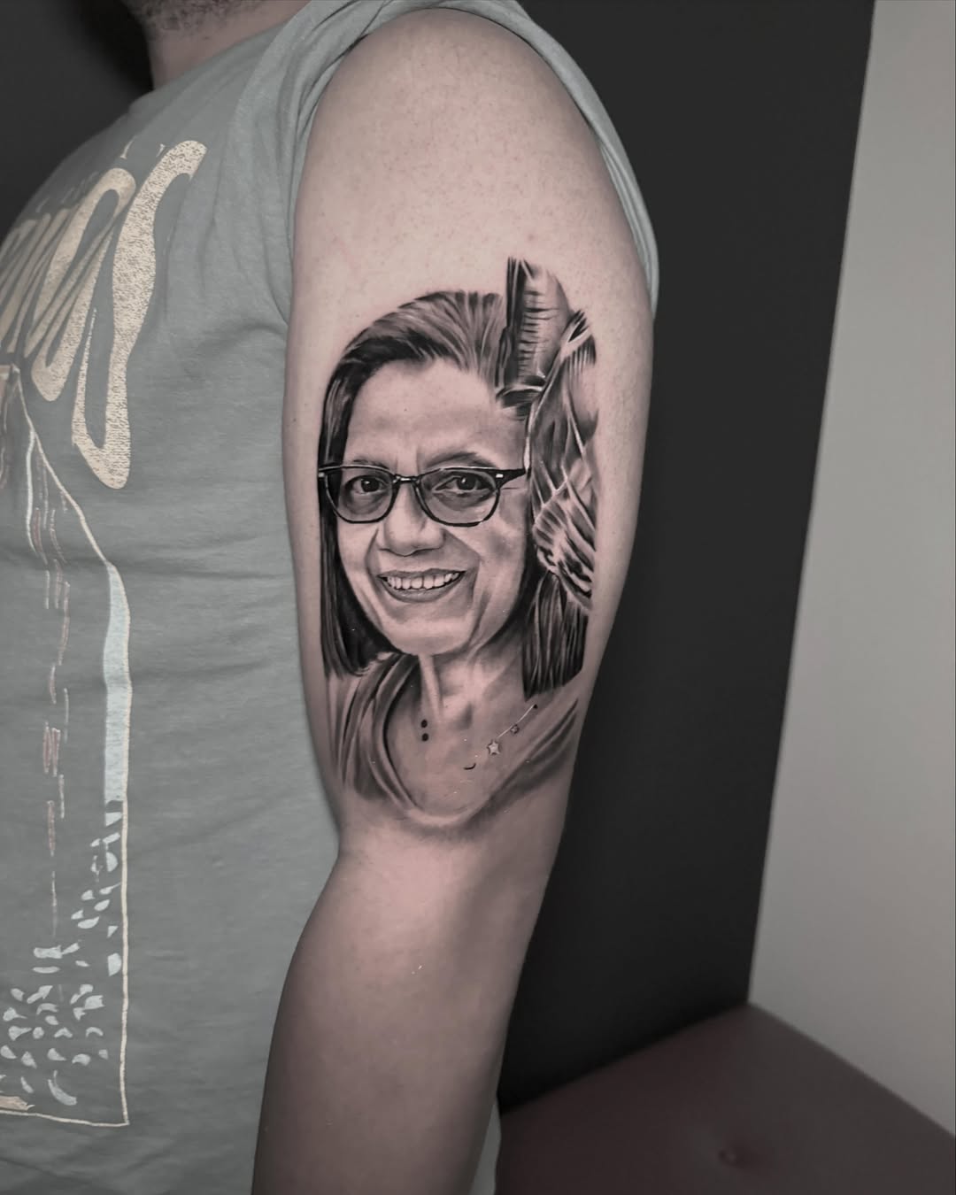 Tattoo by @tatt2ant — realism, black_and_grey