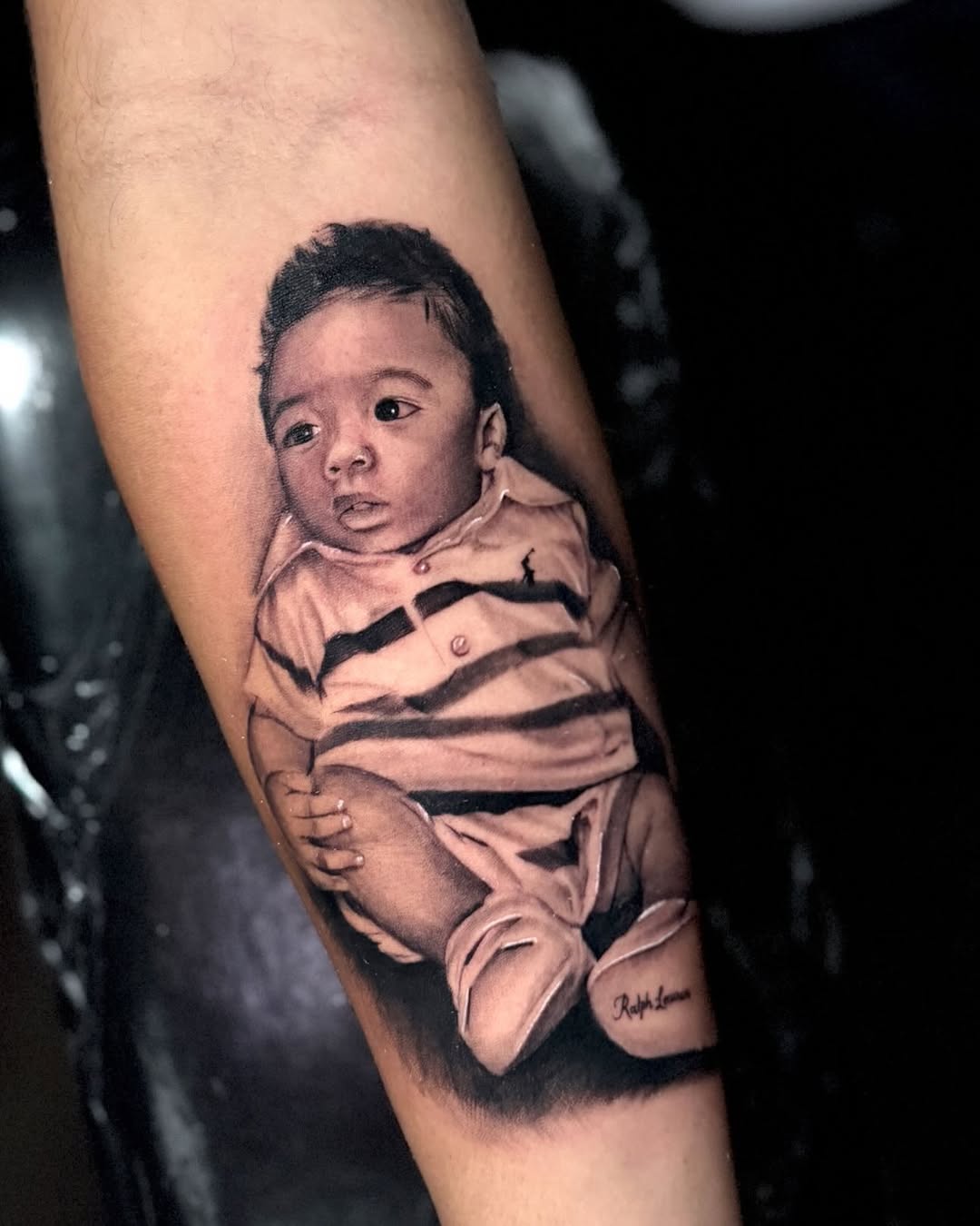 Tattoo by @tatt2ant — realism, black_and_grey