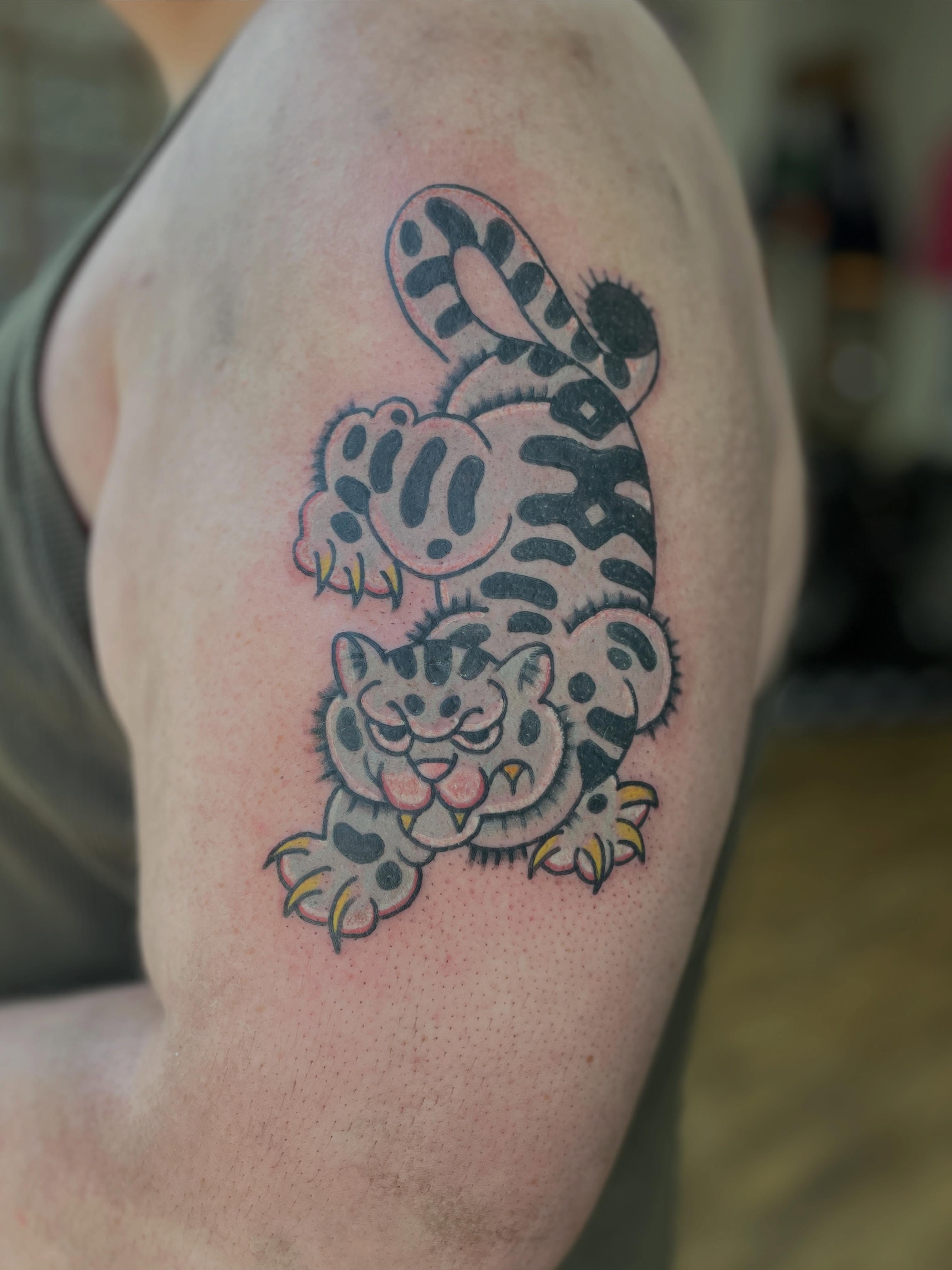 Tattoo by @trad_townsend — american_traditional, dotwork