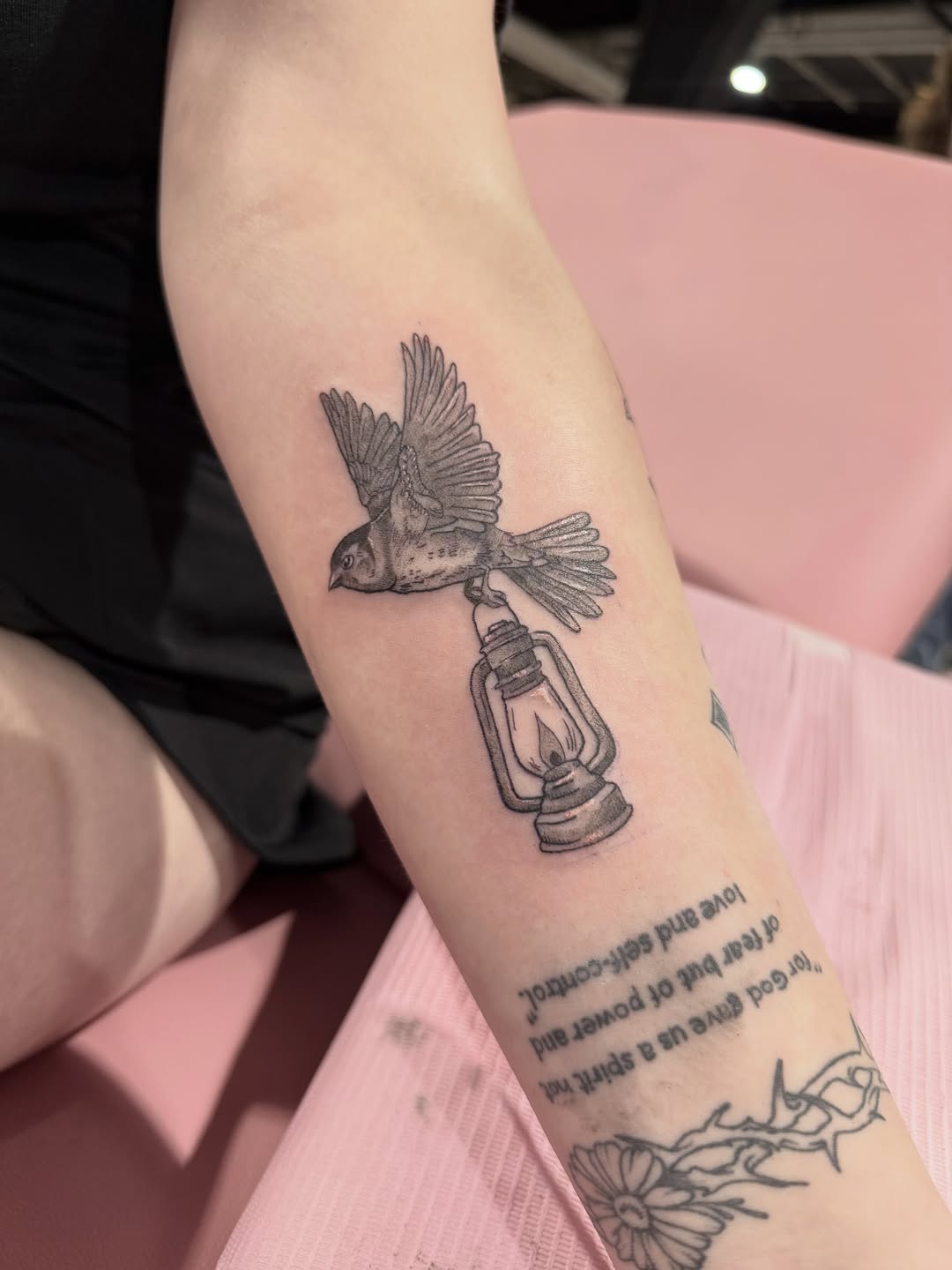 Tattoo by @tinyghosttattoo — black_and_grey, fine_line