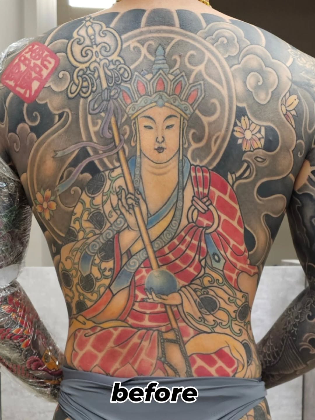 Tattoo by @horikaka — japanese_irezumi, black_and_grey