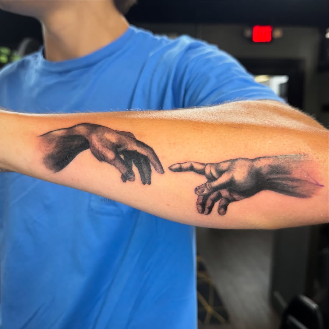 Tattoo by @shoppertattoo — realism, black_and_grey