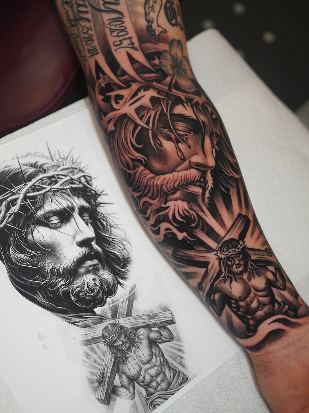 Chicano tattoo on the forearm by Artem Kunakuzin