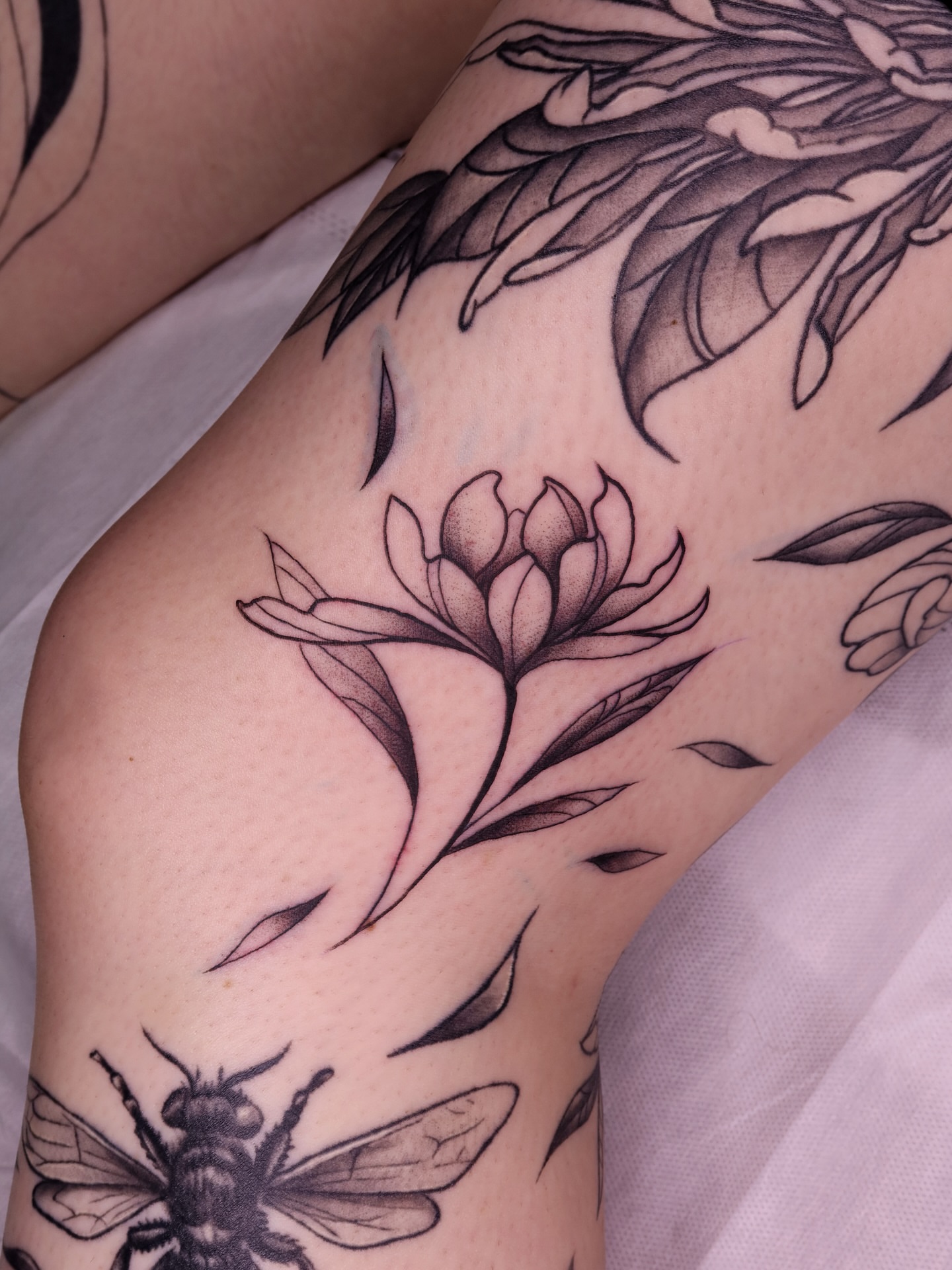 Tattoo by @lexgetink — dotwork, black_and_grey
