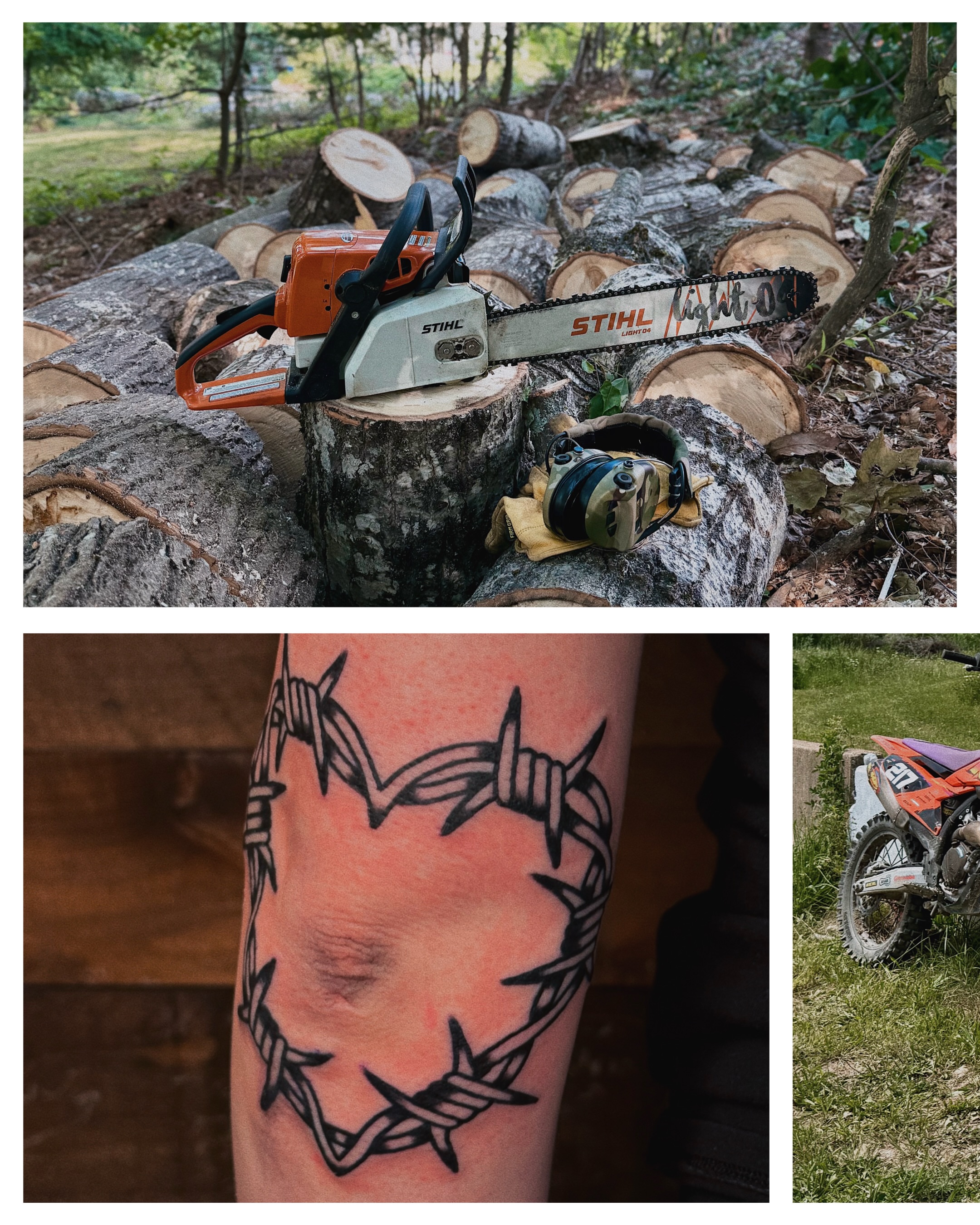 Barbed wire heart black and grey tattoo on the forearm by Sean Michel, Nashua, New Hampshire