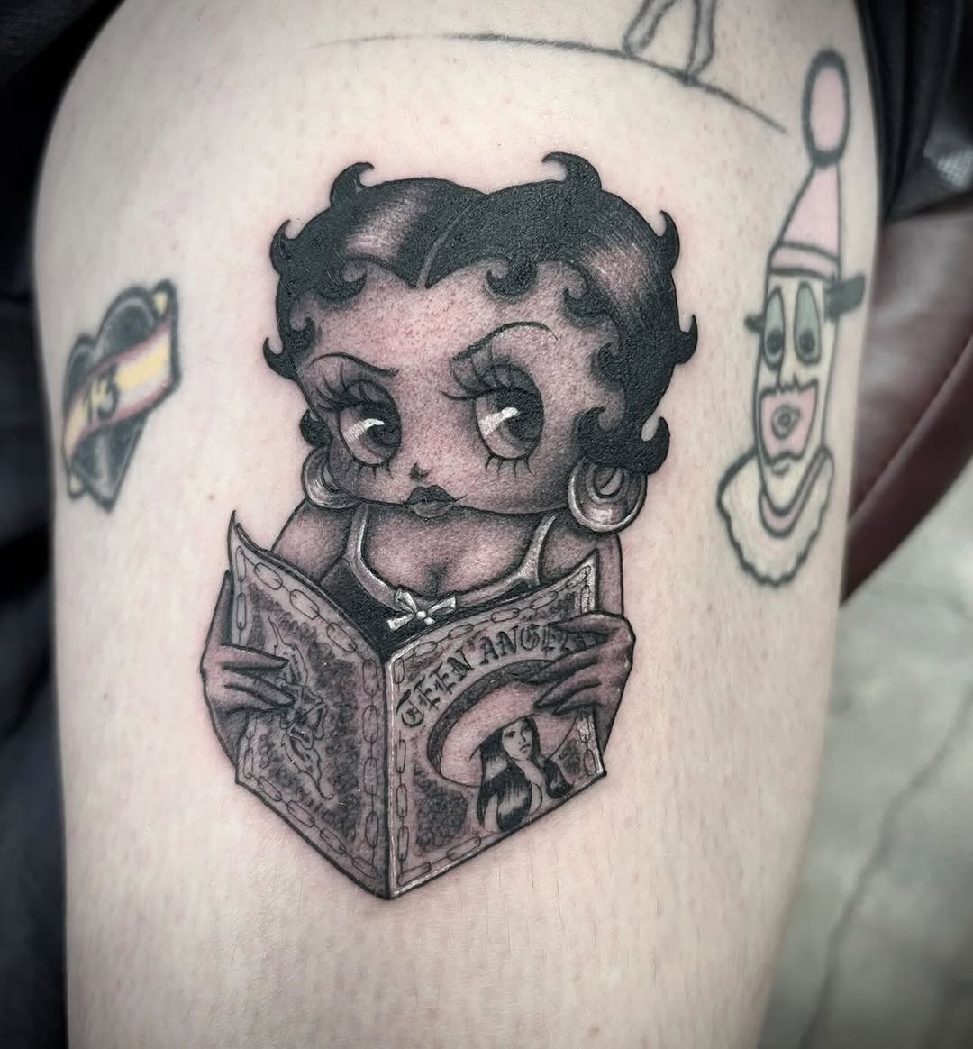 Tattoo by @baleriebees — black_and_grey, realism