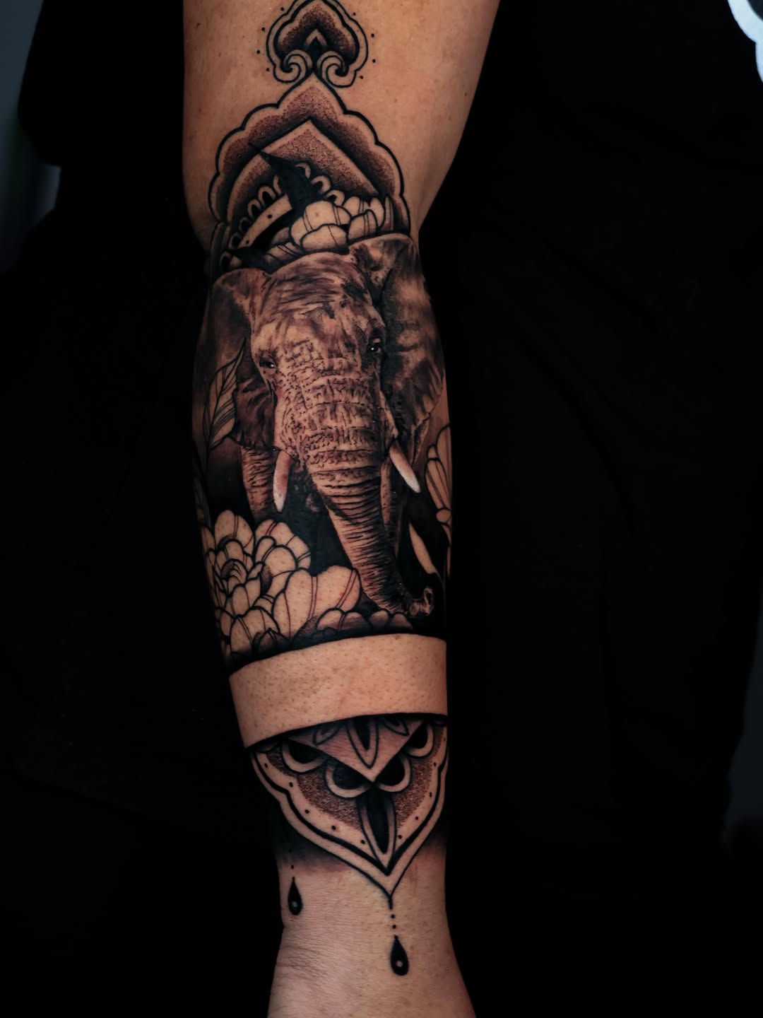 Tattoo by @xcalibertattoo — realism, black_and_grey