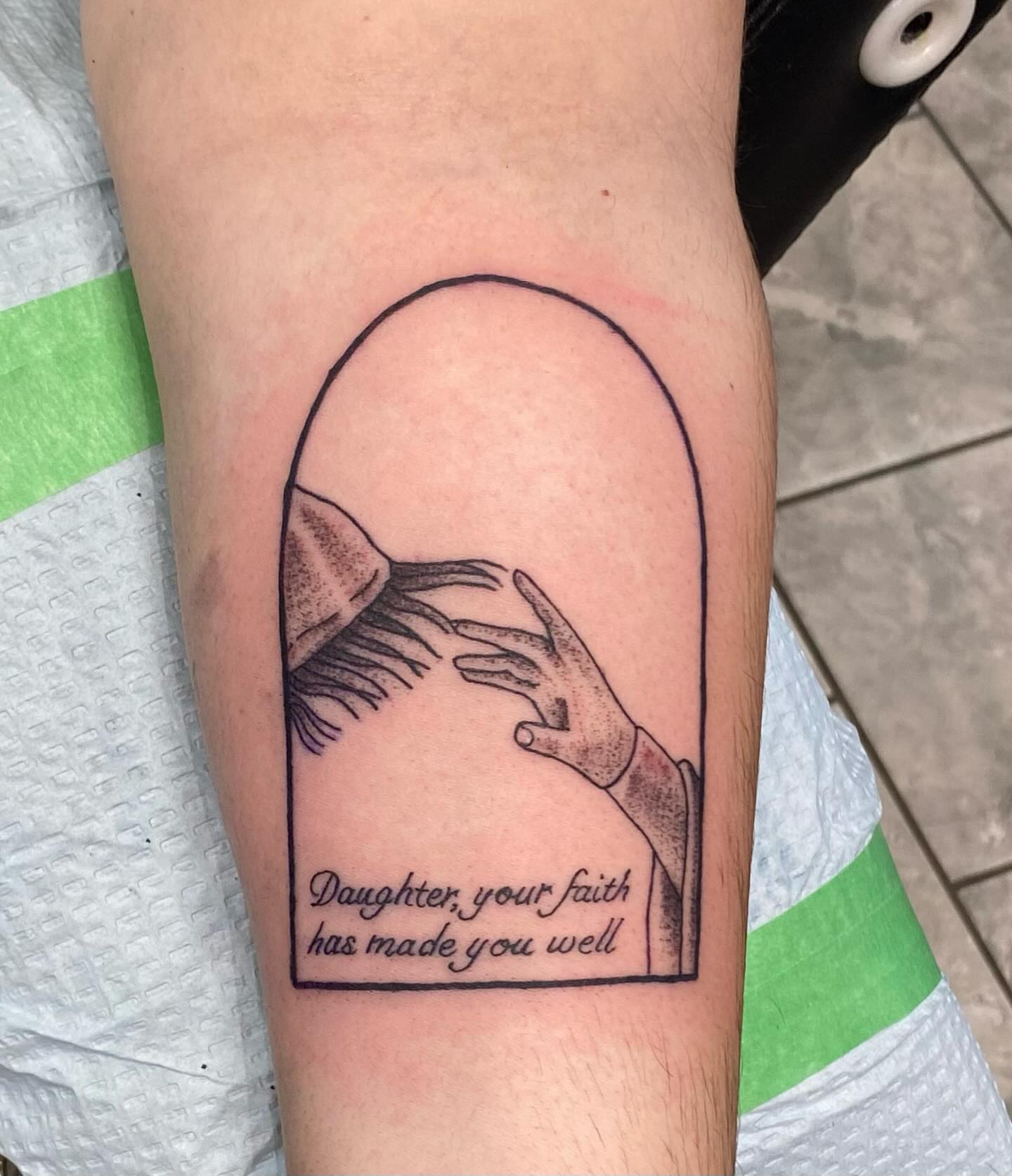 Tattoo by @melonmyerstattoos — black_and_grey