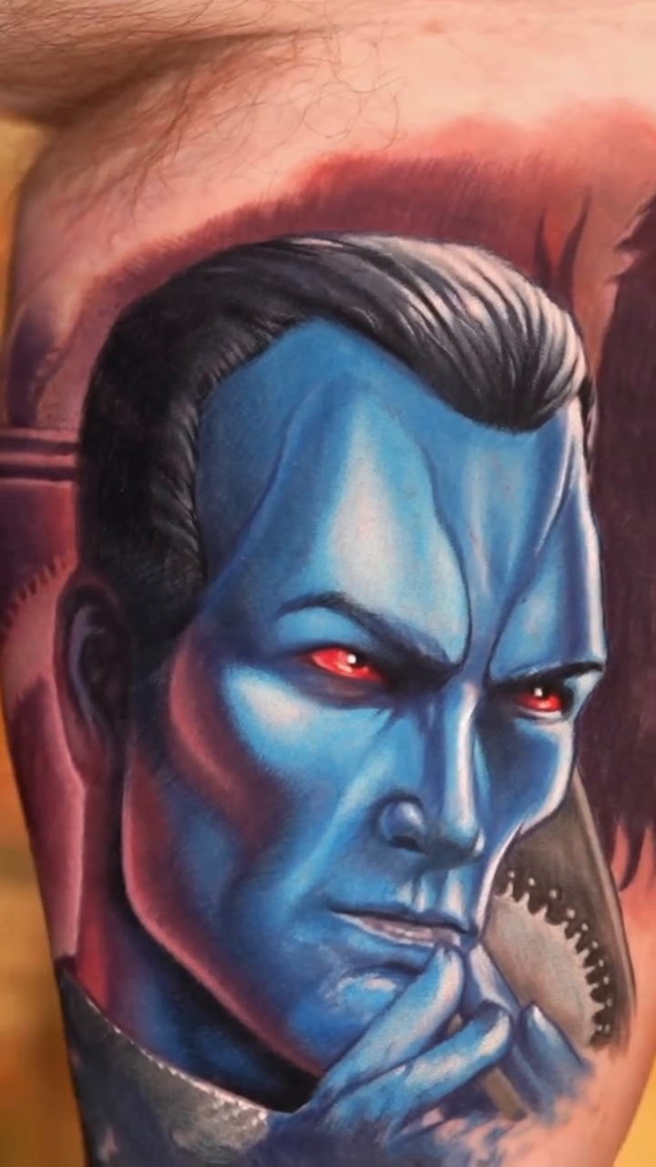Grand Admiral Thrawn realism tattoo by Ben Ochoa