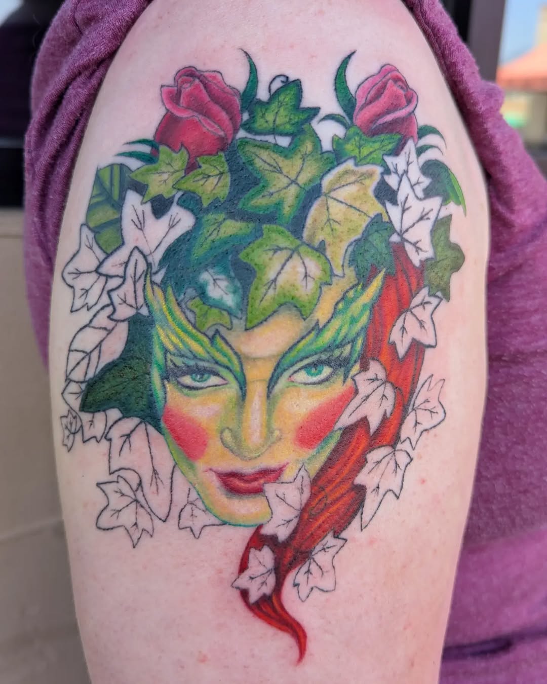 Neo-traditional tattoo on the shoulder by Raven FM-Tattoo Apprentice