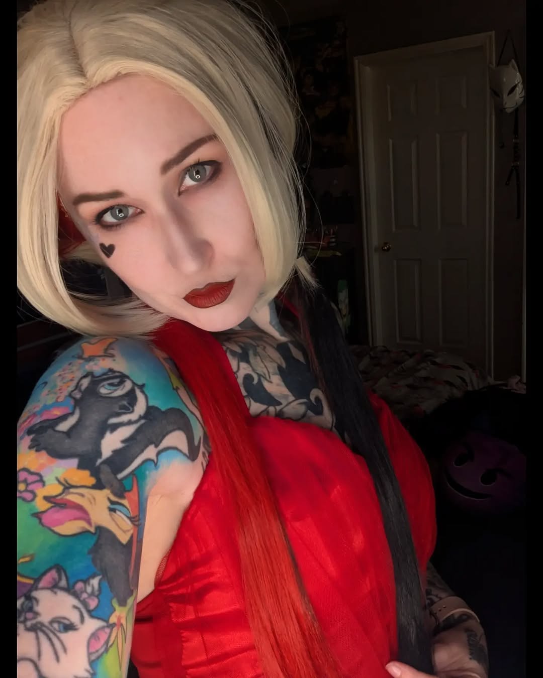 Cartoon characters tattoo on the upper arm by Raven FM-Tattoo Apprentice