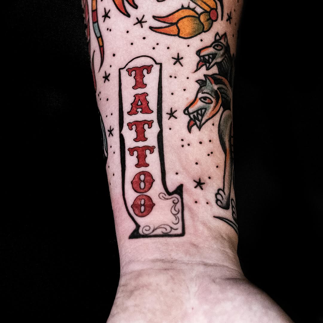 Tattoo by @dannytattoos โ american_traditional, lettering_script