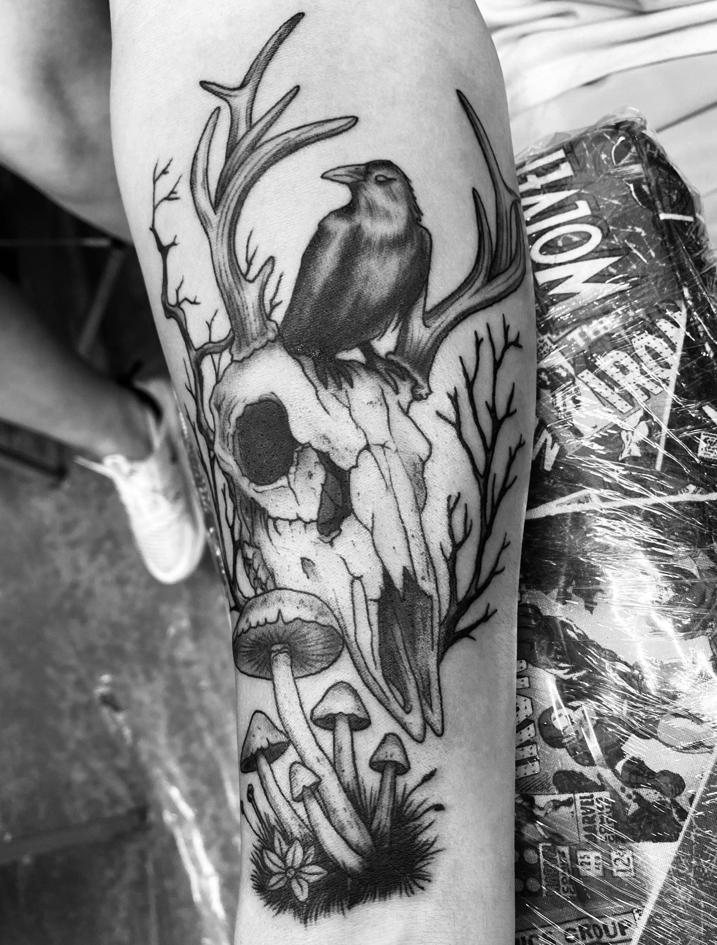 Tattoo by @tattooartist_rileyalexander — black_and_grey, realism