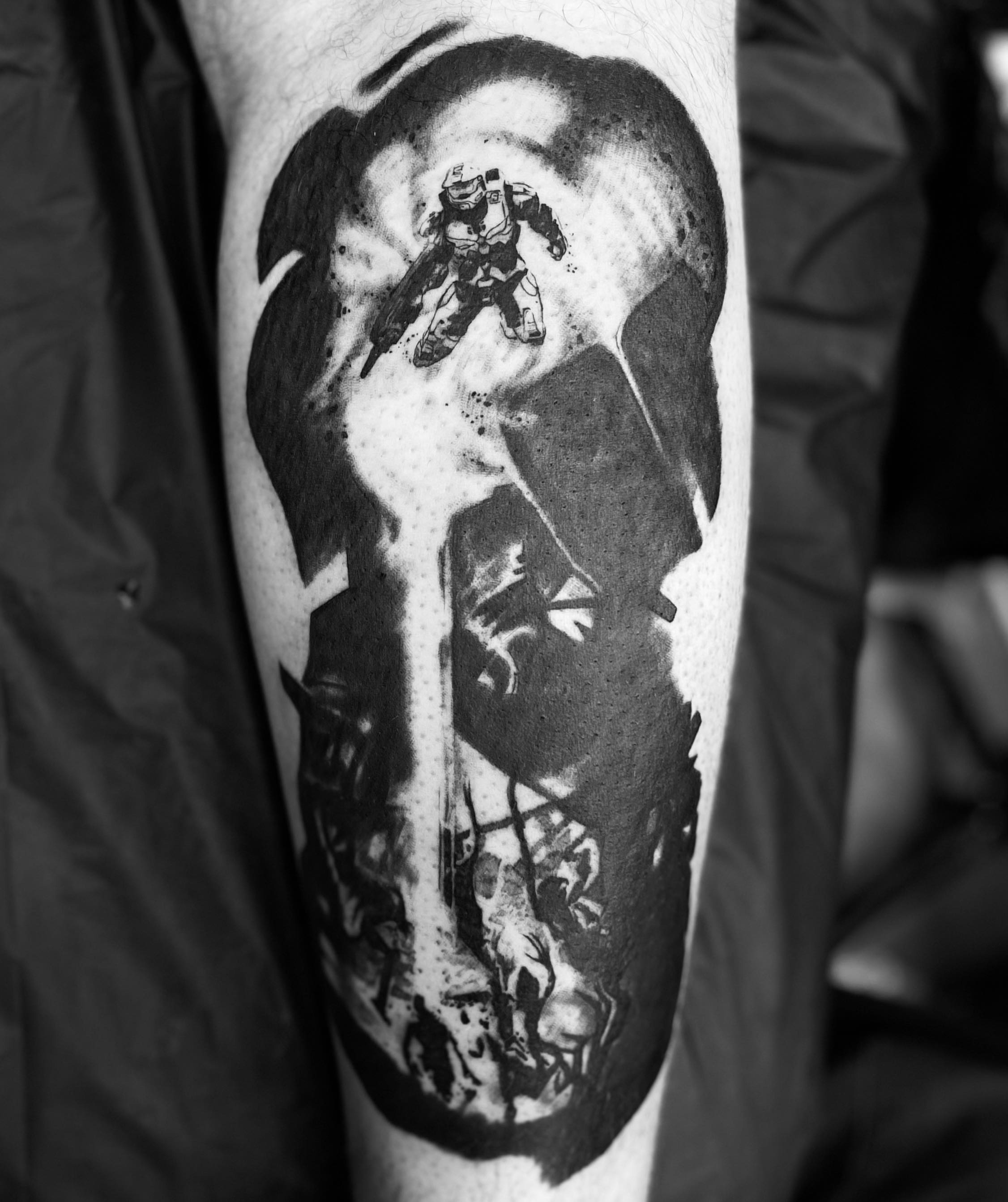 Tattoo by @tattooartist_rileyalexander — black_and_grey