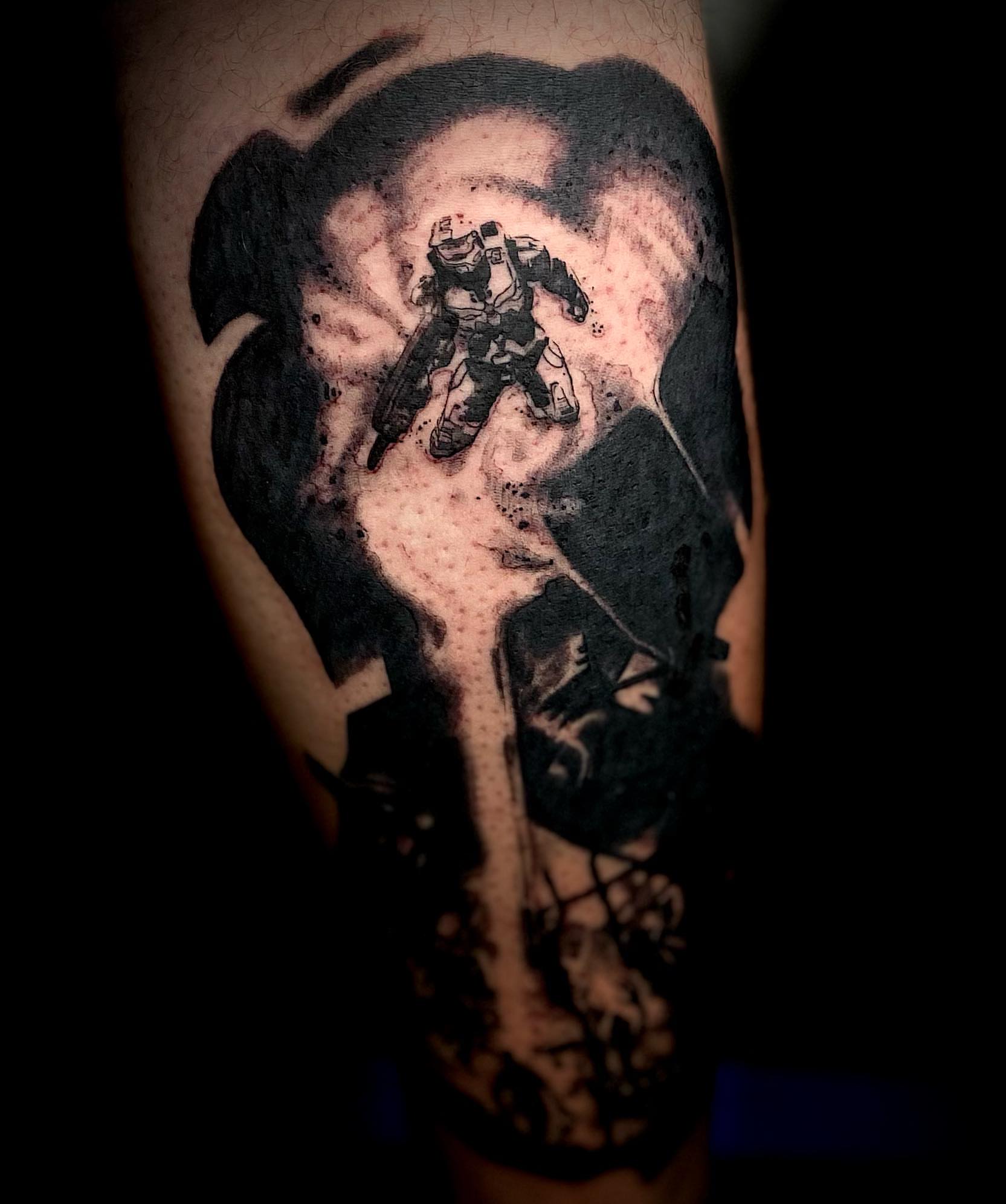 Tattoo by @tattooartist_rileyalexander — black_and_grey