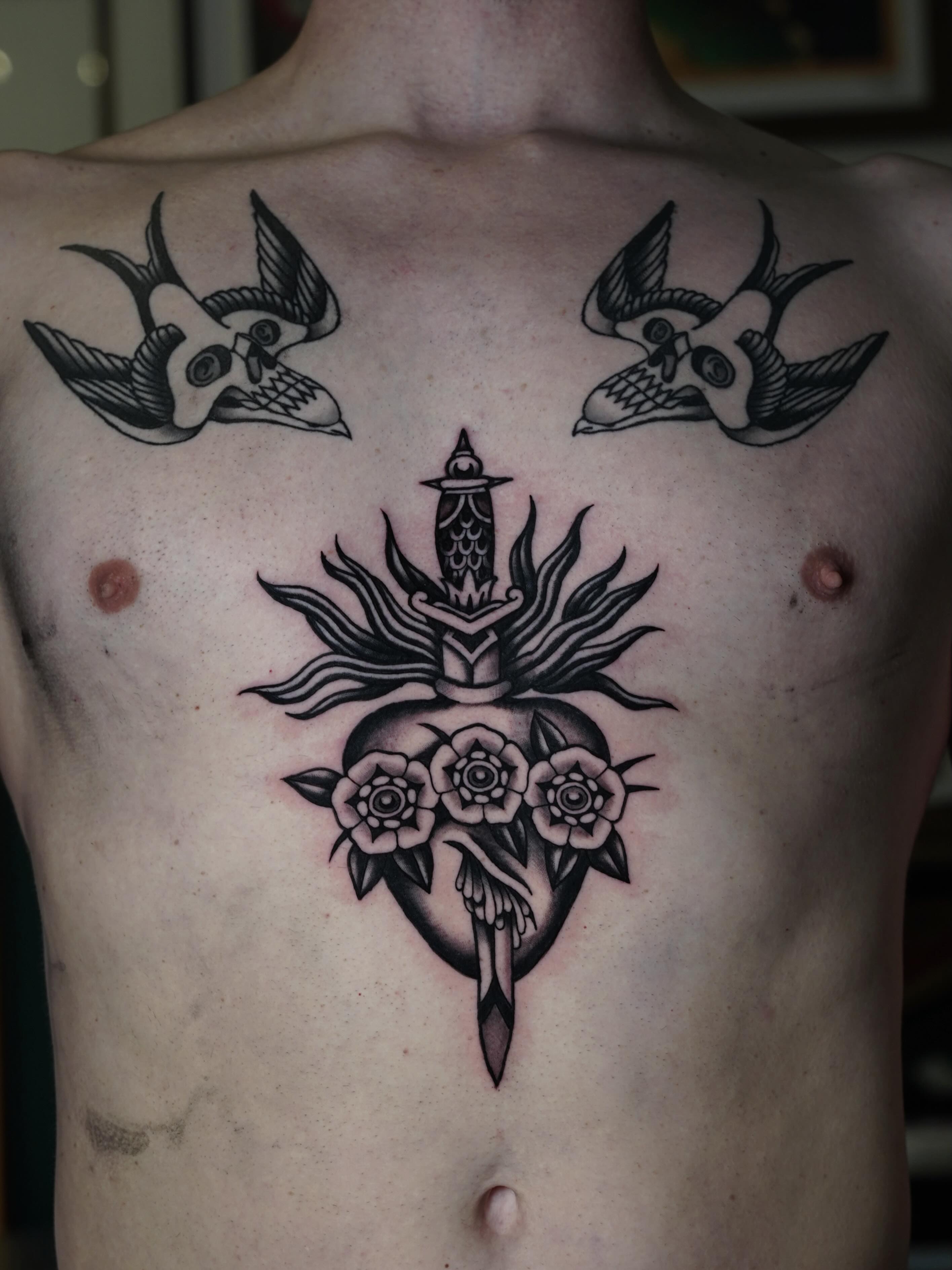 Tattoo by @joana.tattooer — american_traditional, black_and_grey