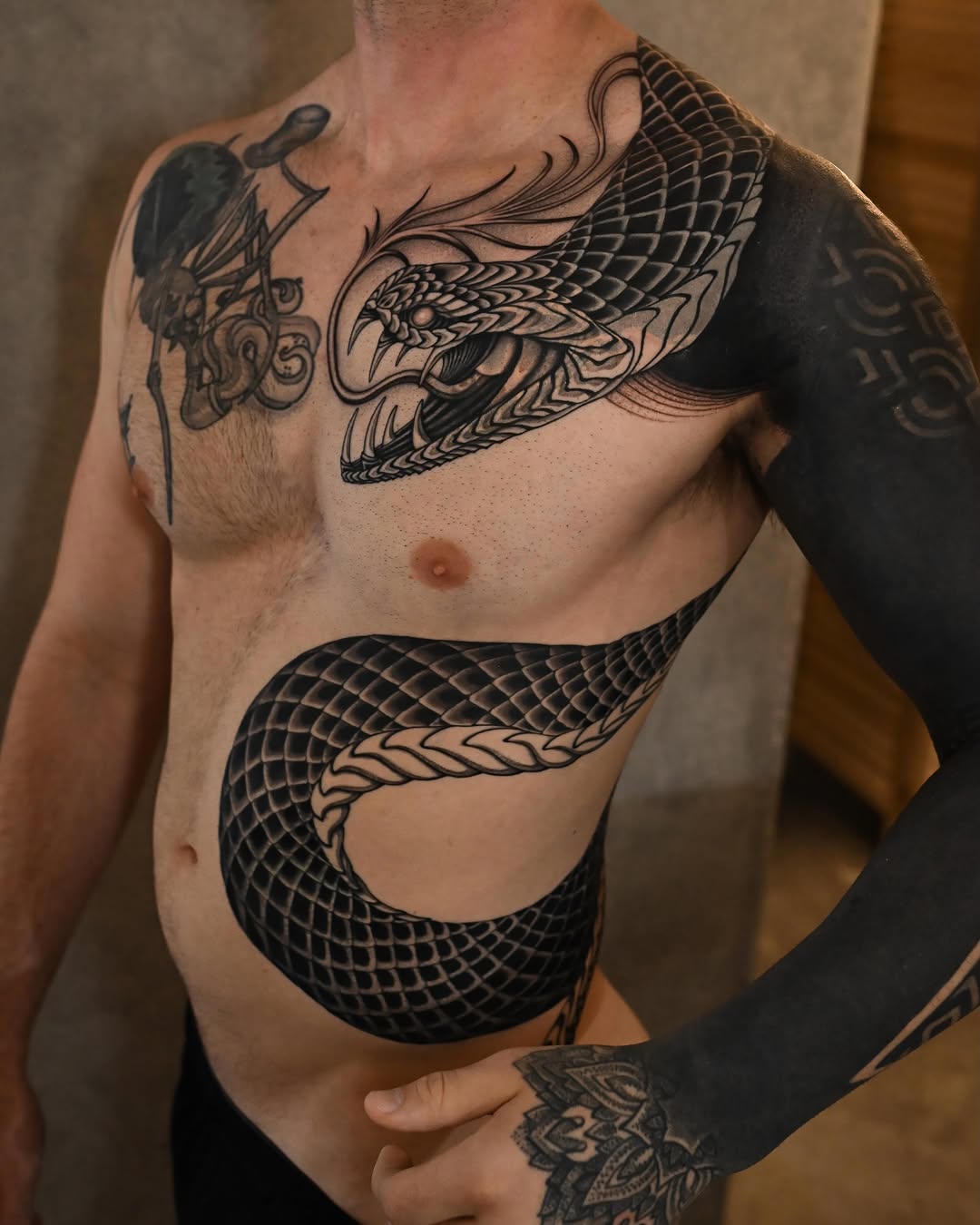 Tattoo by @monkeybob_ttt — blackwork, japanese_irezumi