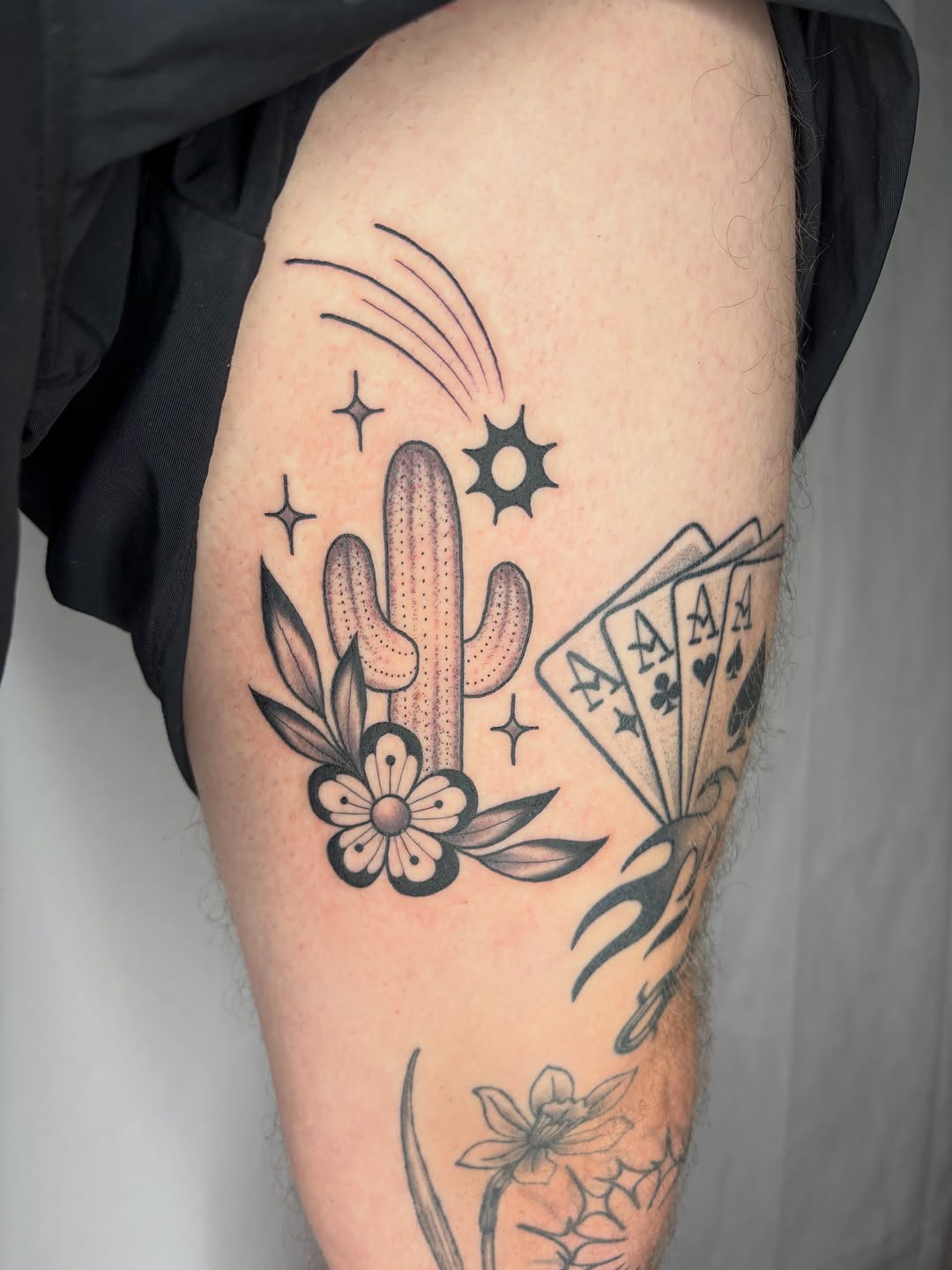 Tattoo by @bacontattoos — american_traditional, black_and_grey