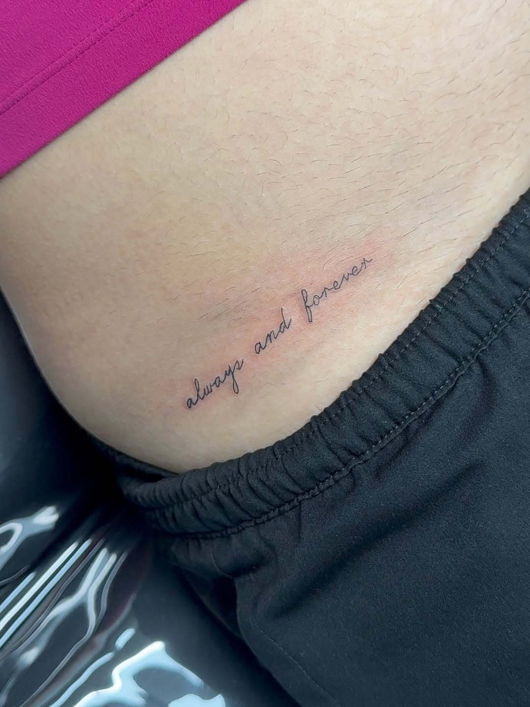 Tattoo by @enhancelevate — lettering_script, fine_line