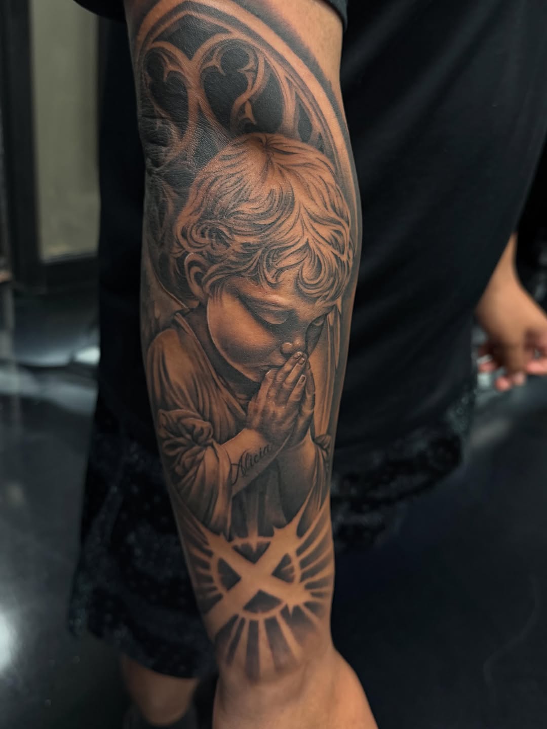 Tattoo by @inkedbyscratch — realism, black_and_grey