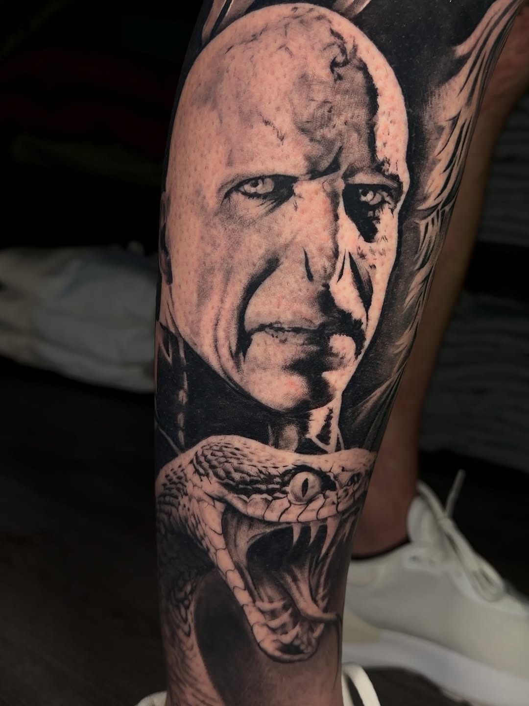 Tattoo by @arvay_tattoos — realism, black_and_grey