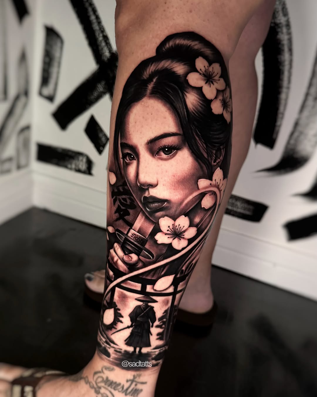 Tattoo by @sadtatts — realism, black_and_grey