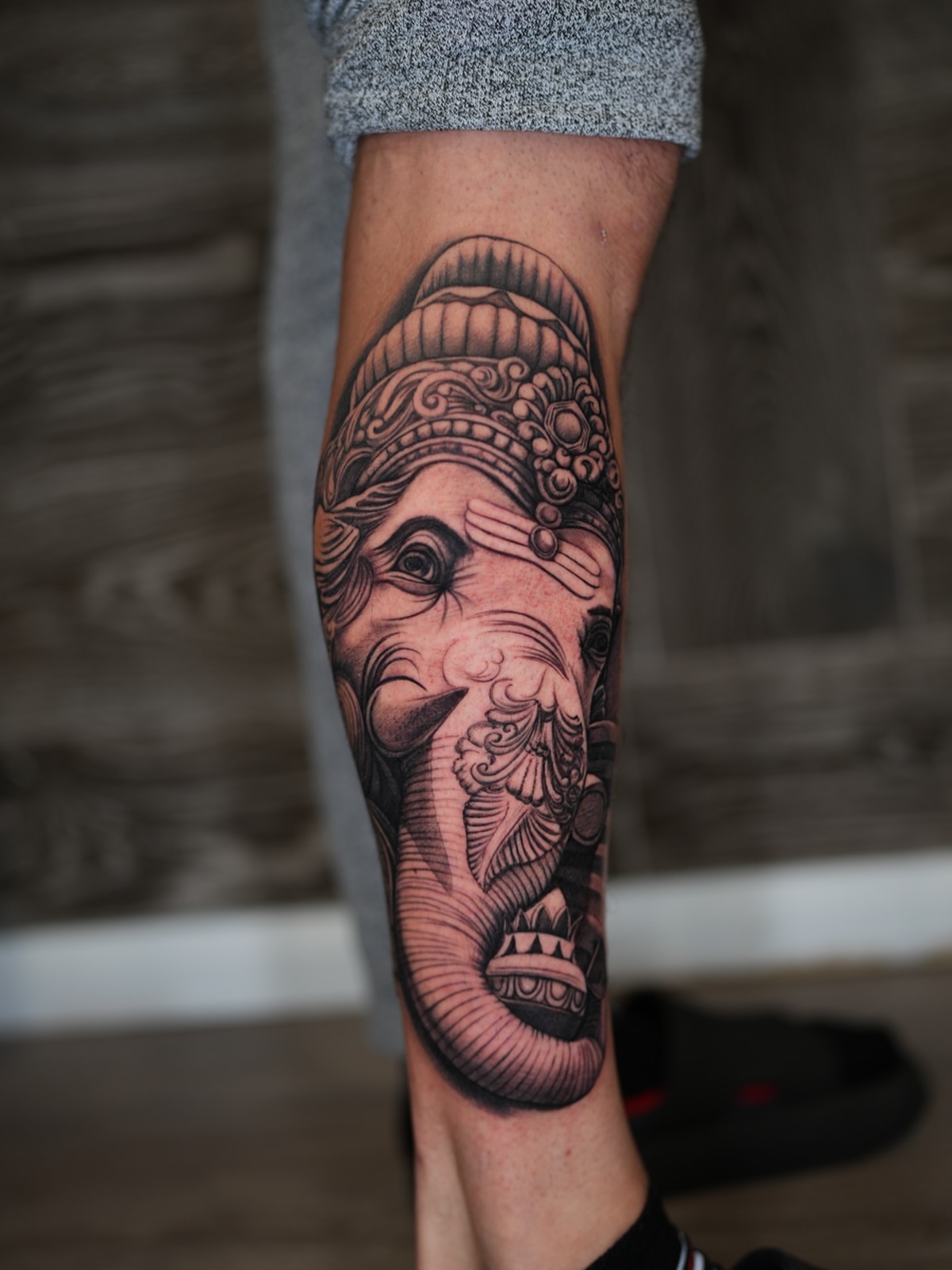 Elephant head realism tattoo on the forearm by Ink Warden  Tattoo