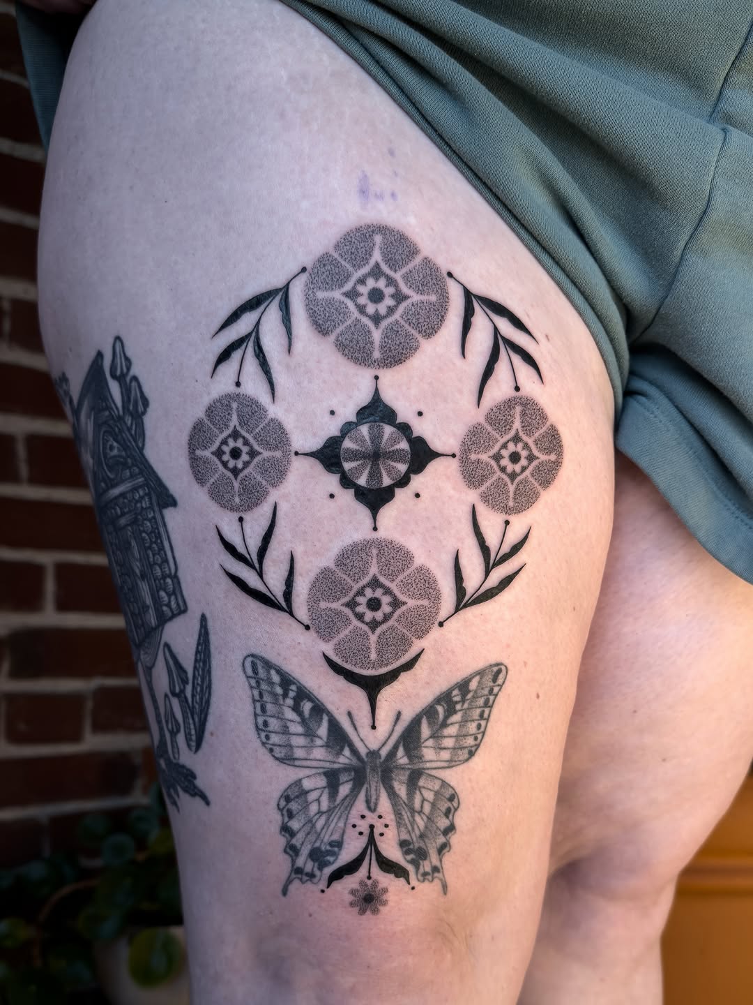Tattoo by @ratqueenink — dotwork, black_and_grey
