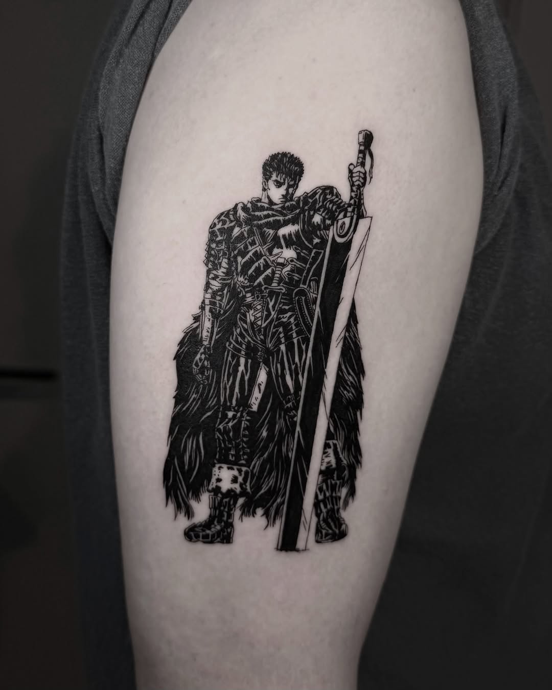 Tattoo by @caesar_tattooer — anime, blackwork
