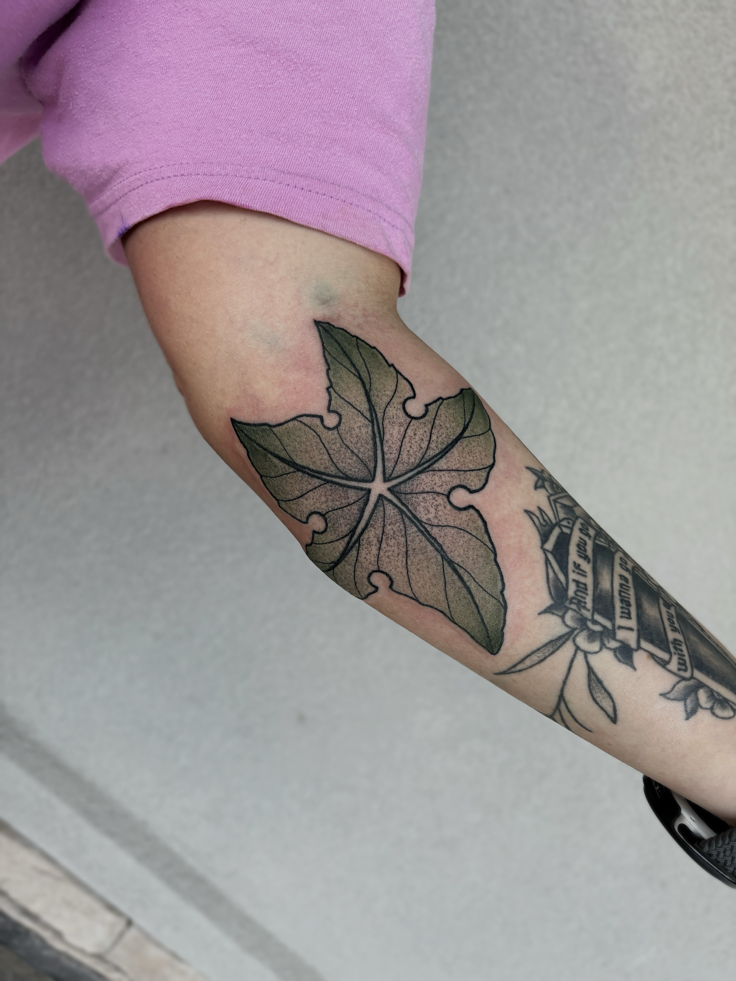 Tattoo by @thetattooedbunny — black_and_grey, dotwork