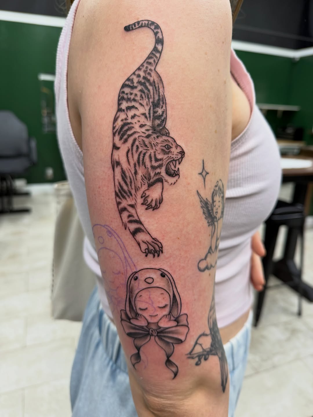Tattoo by @driftingsquid — black_and_grey, realism